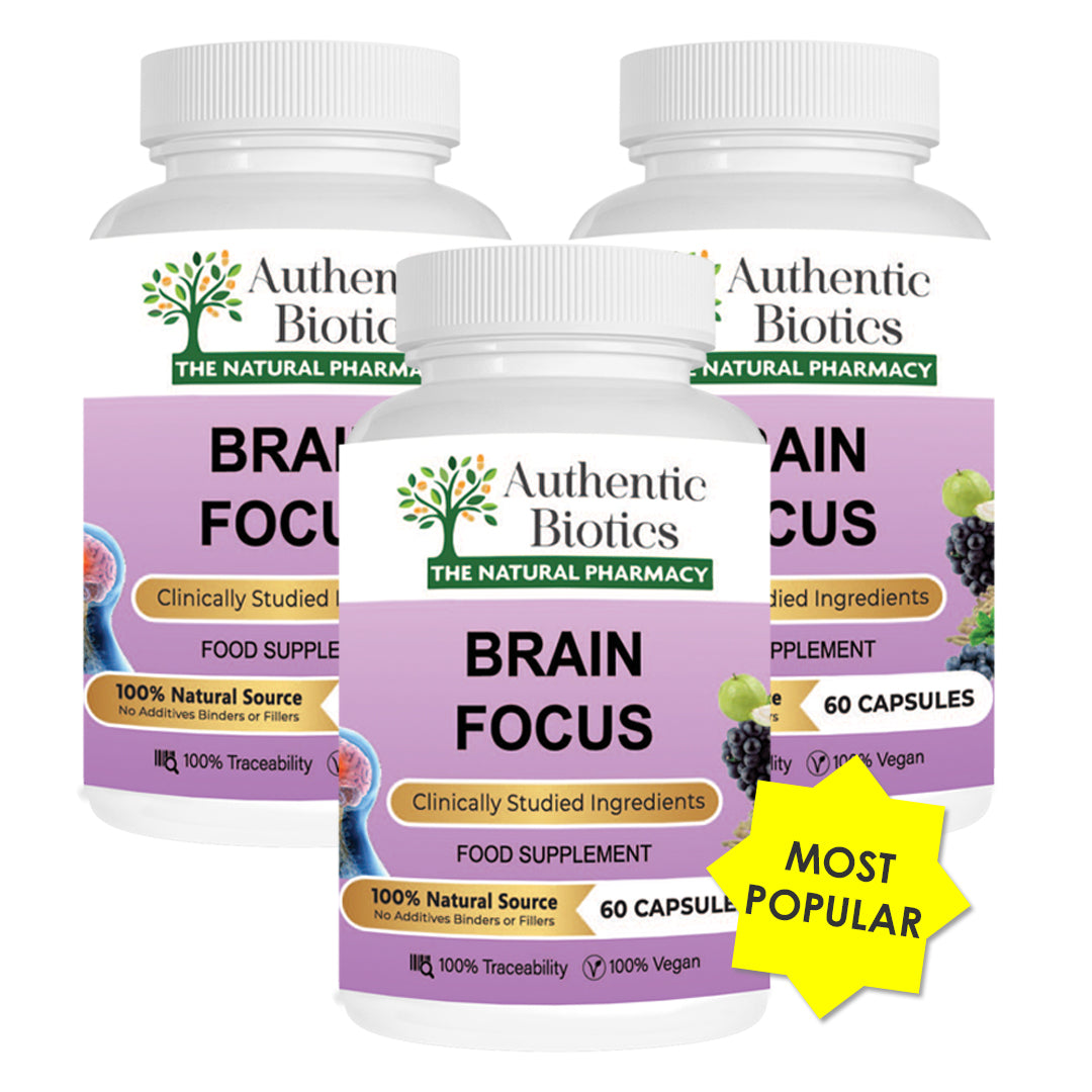 60 Ashwagandha Magnesium & B Complex Brain Nootropics Capsules, Multivitamins & Minerals, B Vitamins From 100% Plant Source, Natural Magnesium For Men & Women