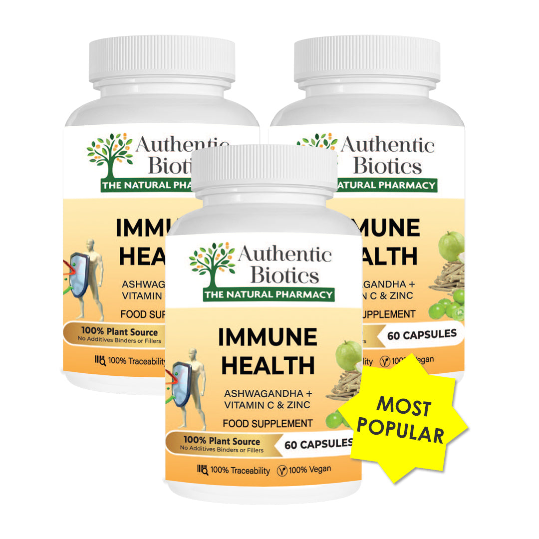 60 Immunity Support Vitamins, Ashwagandha Capsules With Vitamin C and Zinc, Multivitamins & Minerals, 100% Natural, Plant Based, Vegan, & Kosher For Women and Men